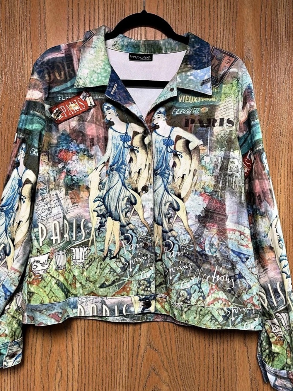 Vintage Impulse California Paris Flapper Art Wear Jacket Made in USA